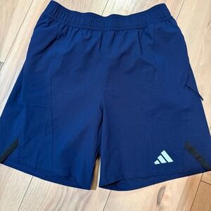 Adidas Mens Size Small Training Shorts Navy Blue HEAT.RDY Athletic Performance